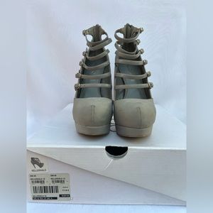 Aldo High Heels Multi Straps Gray Size 6